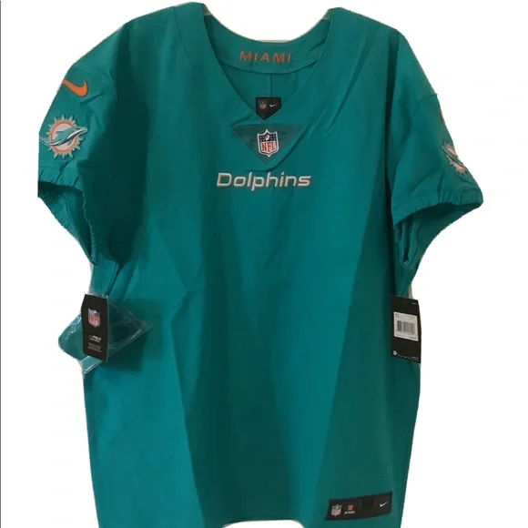 NWT $325 NIKE NFL ON-FIELD MIAMI DOLPHINS JERSEY BLANK AJ1664-311 52